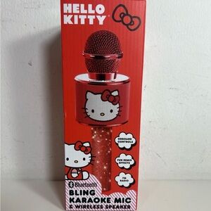 Hello Kitty Bluetooth Bling Karaoke Microphone & Wireless Speaker Sanrio NEW